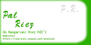 pal riez business card